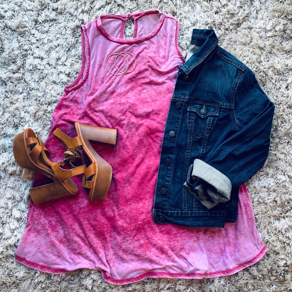 Hot Pink Shift Dress